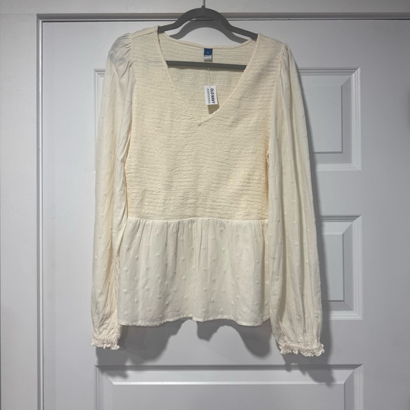 Old Navy Tops - Old Navy Ivory V-Neck Blouse